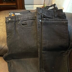 Black straight jeans